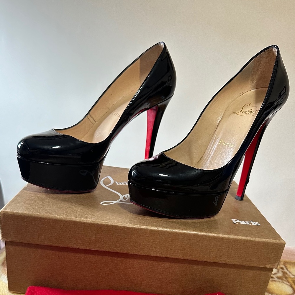 Bianca Pumps Black Patent Leather Christian Louboutin Shoes
